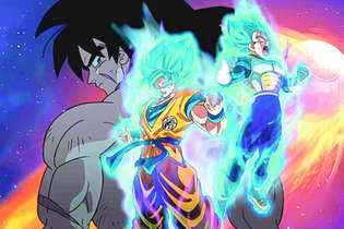 Trio. Os sayajins Broly, Goku e Vegeta encaram uma luta cheia de artifícios e evoluções