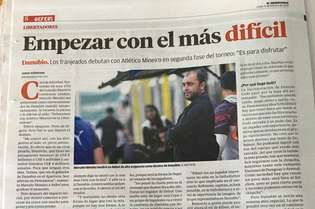 Jornal uruguaio traz entrevista com  o técnico Danubio nesta segunda-feira