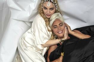 Madonna e Lady Gaga após o Oscar