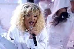 A cantora tirou nota máxima na atração do 'Domingão do Faustão' com sua interpretação de "We Found Love", de Rihanna