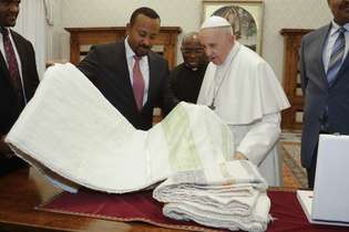 Abiy Ahmed e o Papa Francisco