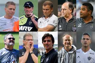O Atlético teve dez treinadores (Levir Culpi duas vezes) nos últimos seis anos