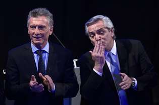 Macri e Fernández: presidenciáveis participaram do último debate antes das eleições