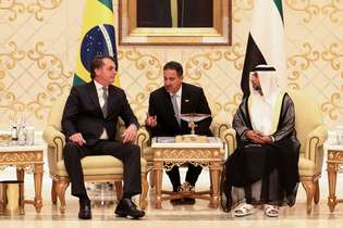 Jair Bolsonaro se encontrou com o Xeque Suhail Al Mazrouei, Ministro de Energia e Indústria dos EAU