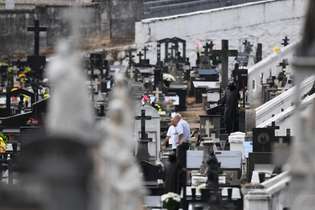Dia de Finados lota cemitérios de Belo Horizonte