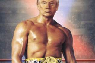 O presidente Donald Trump tuitou uma fotomontagem com o seu rosto no corpo de Rocky Balboa