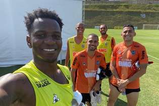 Hyuri, Clayton, Danilo Barcelos, Lucas Cândido e Mansur: jogadores que treinam separado na Cidade do Galo