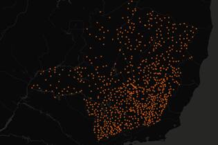 Mapa mostra casos de coronavírus em Minas Gerais