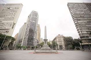 Isolamento social e a praça Sete, em Belo Horizonte