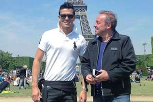 Thiago Salvático e Gugu Liberato em viagem a Paris