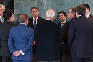 Um grupo de empresários esteve nesta sexta-feira, em Brasília, com o presidente Jair Bolsonaro