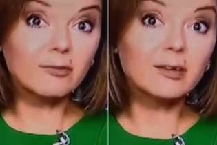 A apresentadora ucraniana Marichka Padalko perdeu um dente durante um ao vivo