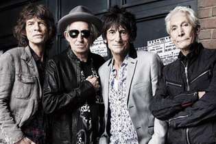 Mick Jagger, Keith Richards, Ronnie Wood e Charlie Watts formam os Rolling Stones