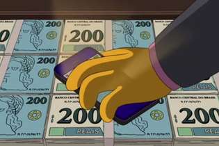Nota de R$ 200 em Os Simpsons