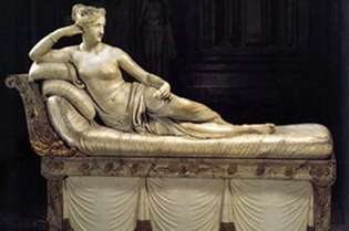 Escultura de Paolina Bonaparte, feita pelo artista Antonio Canova (1757-1822)