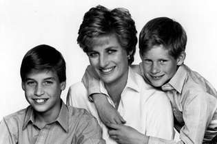 Princesa Diana e os filhos, William e Harry