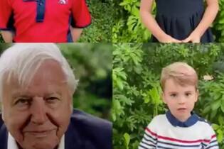 Príncipe Louis fala pela primeira vez em público ao se juntar ao irmãos George e Charlotte para fazer perguntas sobre natureza a Sir David Attenborough