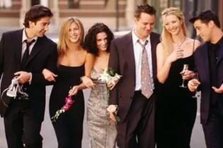 Os atores David Schwimmer, Jennifer Aniston, Courteney Cox, Matthew Perry, Lisa Kudrow e Matt LeBlanc