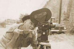 Aron Feldman durante as filmagens de 'Anônimo Jr.', nos anos 70