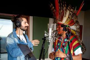 Alok grava em estúdio que fica na cidade de Nova Lima; lideranças indígenas participam do projeto