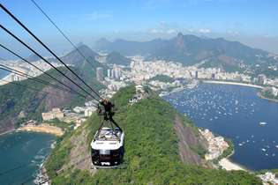 A paisagem de tirar o fôlego do Rio de Janeiro durante o trajeto da estação ao morro da Urca