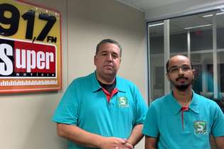Daniel Seabra e Léo Campos transmitiram a partida pela rádio Super 91,7 FM