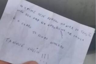 Bilhete de ladrão enviado à vítima devolvendo o carro roubado