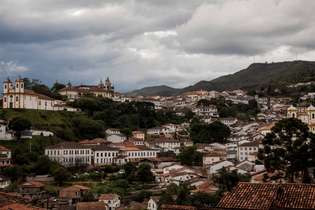 Vista de Ouro Preto, que  foi declarada capital da província de Minas Gerais em 1823