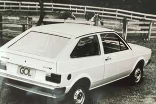 Foto de divulgação da VW para a imprensa, em 1980, ano do lançamento do Gol
