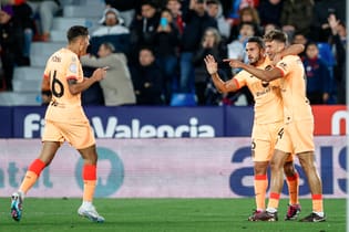 Atlético de Madrid venceu o Levante e foi às quartas da Copa do Rei