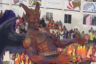 Rio: Acadêmicos do Salgueiro gera polêmica com 'demônio' em desfile no Carnaval