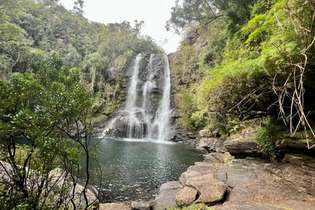 A cachoeira dos Garcias: 30 metros de queda livre