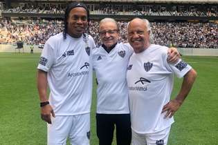 Ronaldo Gaúcho, Neylor Lasmar e Reinaldo, no Lendas do Galo