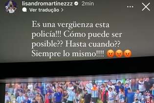 Zagueiro do Manchester United, Lisandro MartÍnez criticou atuação da Polícia Militar no Maracanã