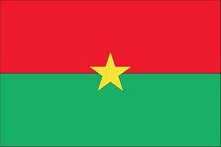 Bandeira do Burkina Faso, país da África Ocidental