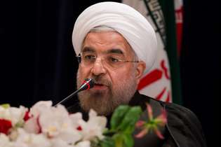 Iranian President Hassan Rouhani answers a question during a news conference at the Millennium Hotel in midtown Manhattan, Friday, Sept. 27, 2013, in New York. (AP Photo/John Minchillo)