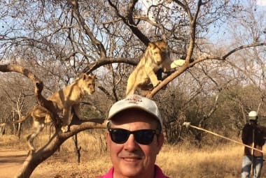 Dirceu Diniz no Parque dos Leões, em Ukutula, na África do Sul