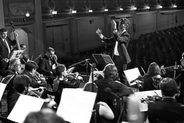 Grupo. Com 40 músicos em seu conjunto atual, a Orquestra Barroca recebe, anualmente, talentos de vários países para interpretar óperas com instrumentos de época