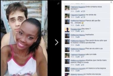 Jovem negra posta foto com namorado branco e sofre racismo no Facebook
