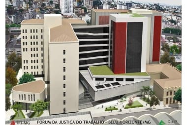 Maquete da nova sede da Justica do Trabalho de Minas