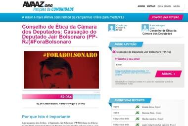 Internautas se organizam em pedido pela cassação do deputado Jair Bolsonaro (PP-RJ)