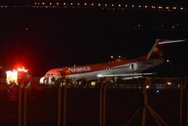 Um avião da companhia Avianca fez um pouso força no Aeroporto Internacional de Juscelino Kubistchek (JK).